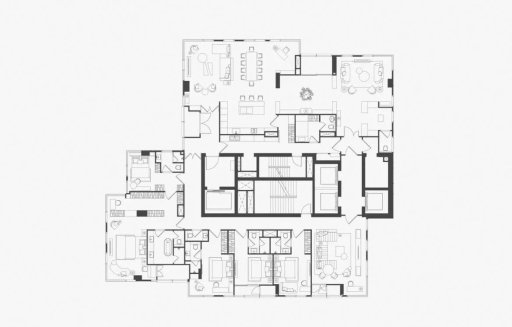 Penthouse floor plan, 5 bedrooms in The Residences 38 No. 11012 (2D)